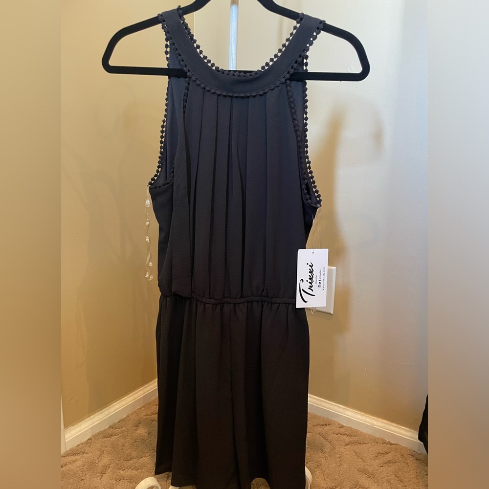New Black Sleeveless Romper
